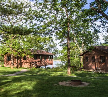 Lakeside cabins