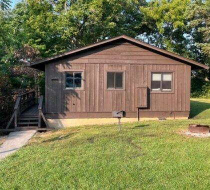 Cabin being stained