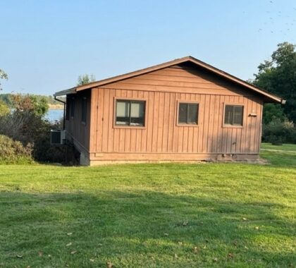 Cabin being stained