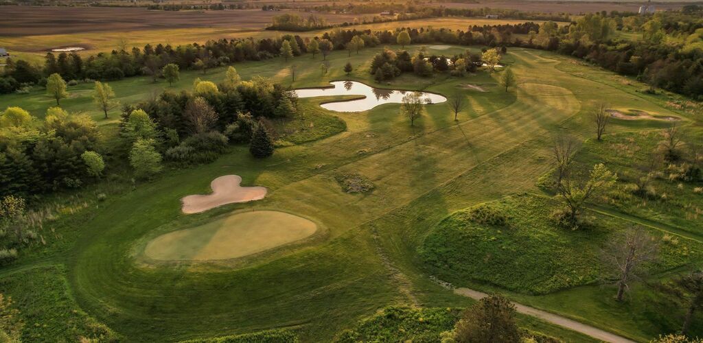 Aerial view of golf course